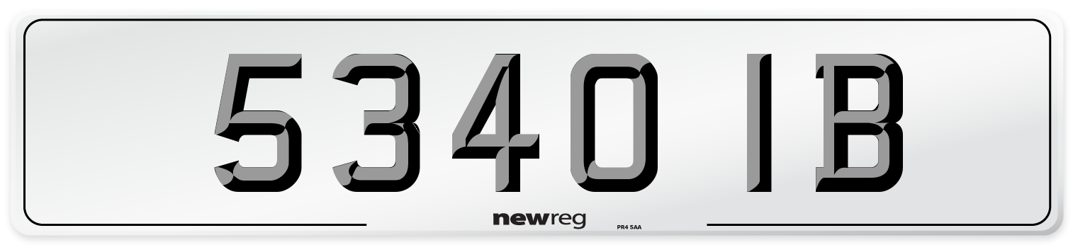 5340 IB Number Plate from New Reg